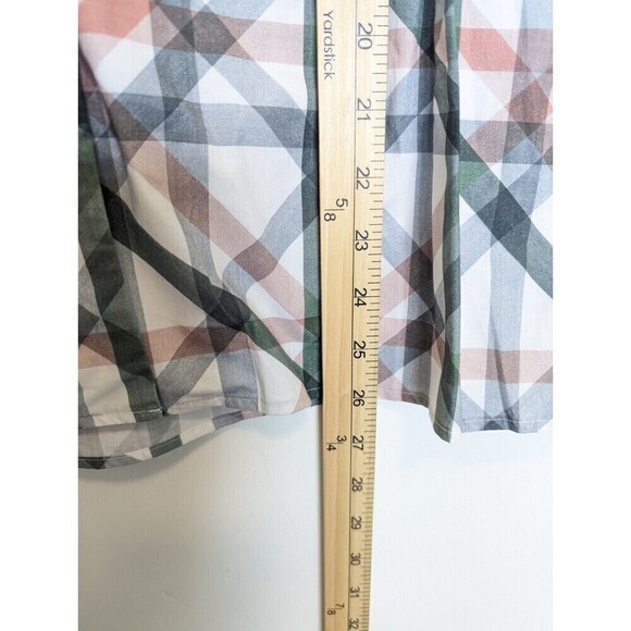 Cos Shirt Womens 8 Green Button Down Short Sleeve Casual Lightweight Preppy Top - Picture 11 of 12